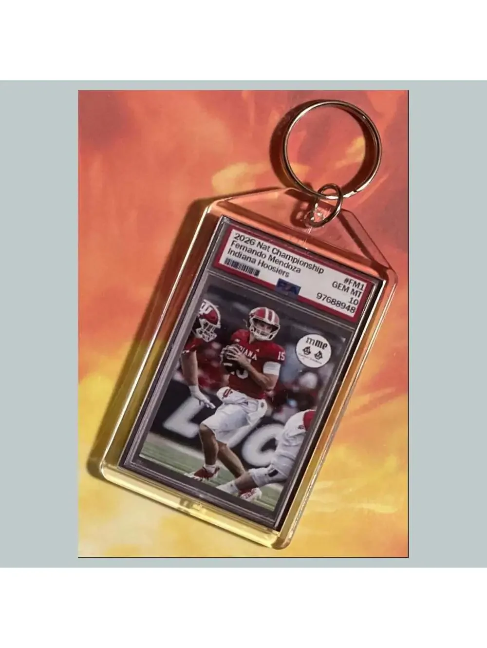 3738 Fernando Mendoza 2026 Nat Championship Mockup Custom Hand Made Keychain